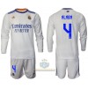 Maglia da Calcio a Maniche Lunghe Real Madrid Alaba 4 Casa 2021-22 per Bambino